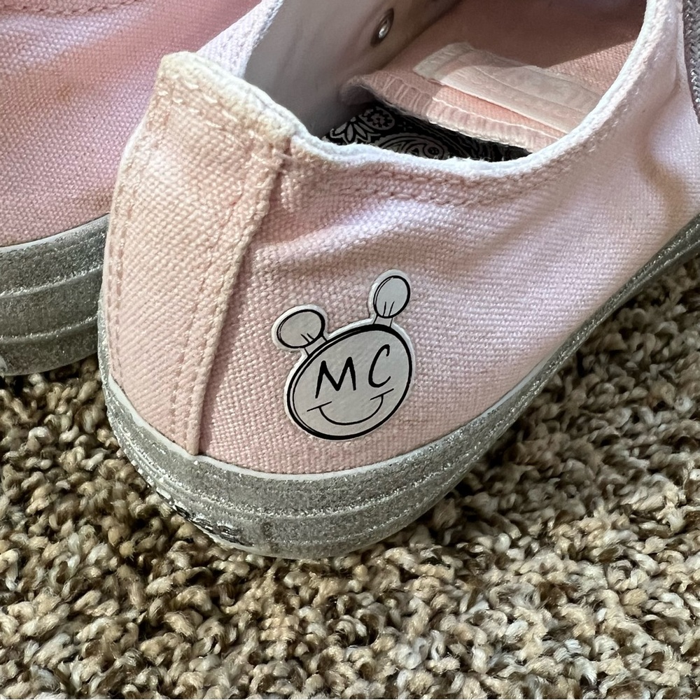 Converse Pink and Silver Low-Top Sneakers - Picture 4 of 8